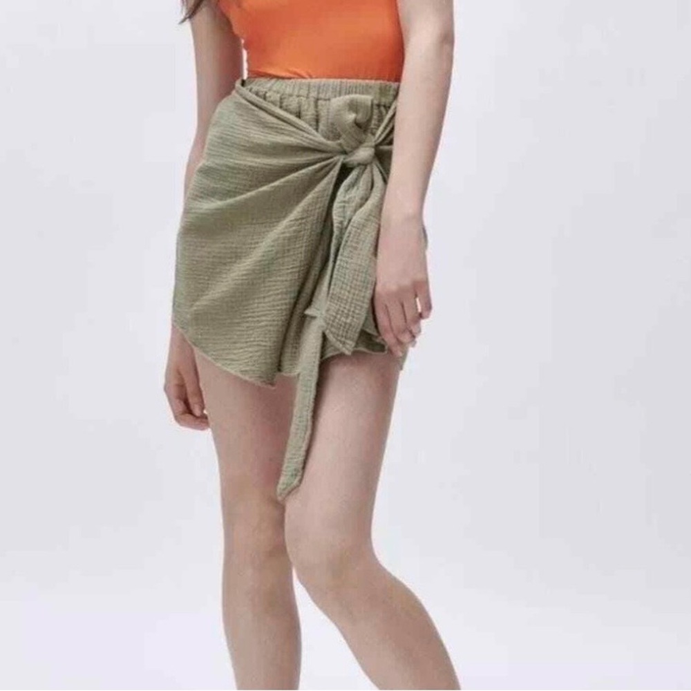 Zara Khaki Women's Wrap Skirt size S